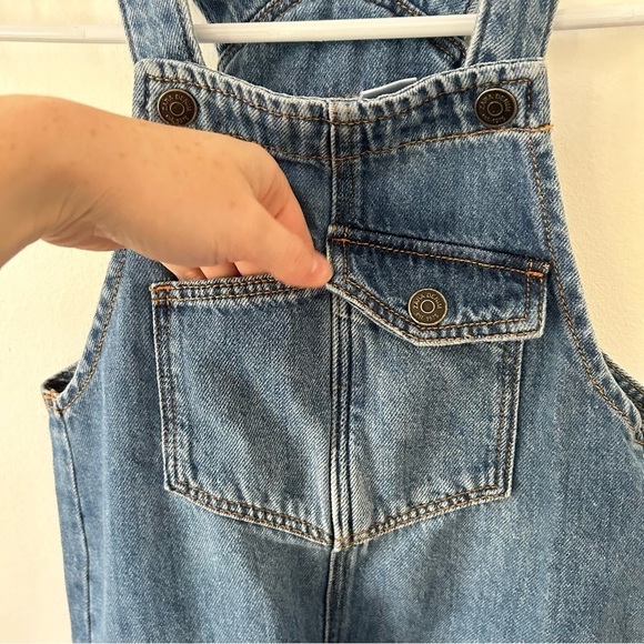 Zara Indigo Denim Jean Overalls Size 4-5 Years - Picture 7 of 11